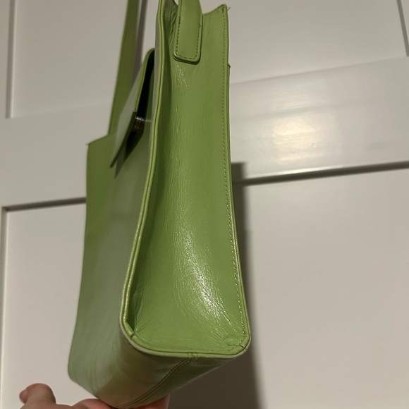 Hobo international tote / Shoulder bag Lime Green Leather Retro - Picture 3 of 9